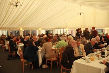 The packed Marquee from St Peter’s enviable lunch spread